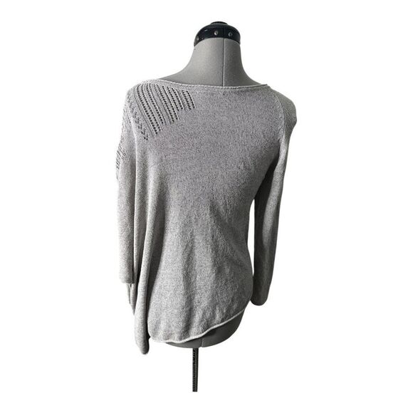 Stella Carakasi grey cotton blend long sleeve asymmetrical pullover ligh… - Picture 4 of 14